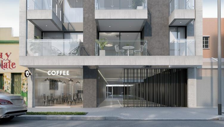 2 ambientes con balcón terraza. Al Frente Con Parrilla